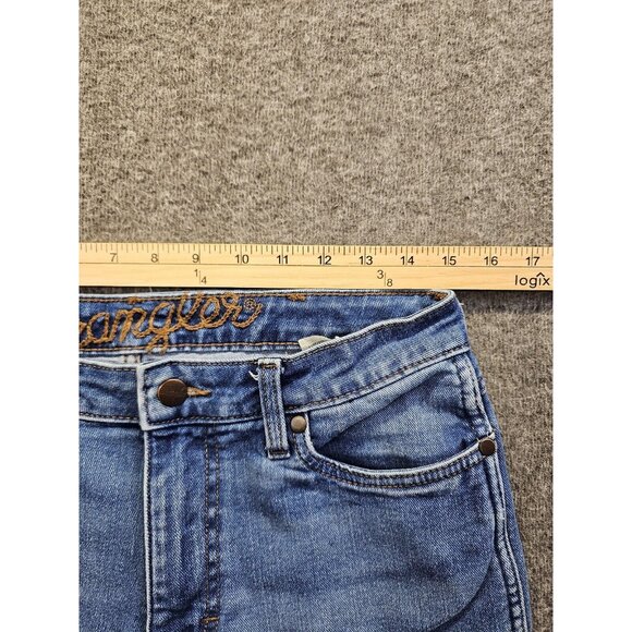 Wrangler Retro Jeans Womens Size 28x32 High Rise Trouser Boot Medium Wash - Picture 9 of 12